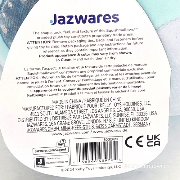 LINNEA 🐶 Teal Studded Velvet Dog Velvet Squad Original Squishmallow ☆》NWT《☆ - Picture 9 of 9